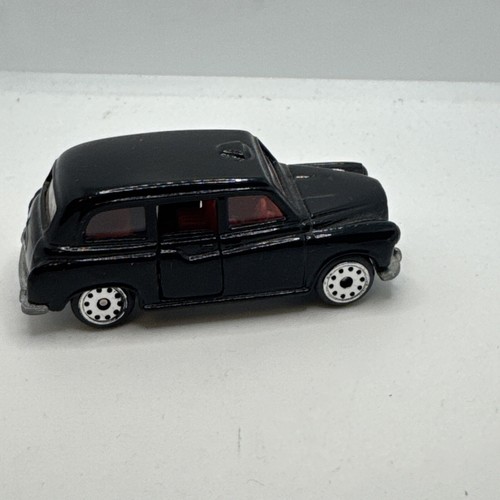 Vintage Zee Toys London Taxi Suicide Doors Black w/ Red Interior 1:64 Diecast - Picture 5 of 16