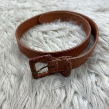 GAP Women's 28 Tan Brown Leather Waist Belt Wrapped Buckle Boho Western