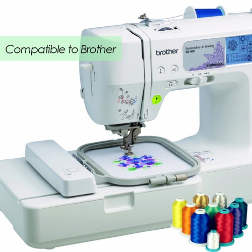 NEW 40 Spools Embroidery Thread Match SE400 Brother / Singer Machine 550Yard - Picture 4 of 10