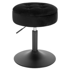 Barhocker mit Stauraum Barstuhl höhenverstellbar Stehhocker Samt BH329sz-1