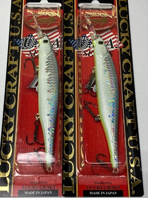 Jerkbaits by Lucky Craft, Lot of 2, Lightning Pointer 110DD, 1/2 oz., New