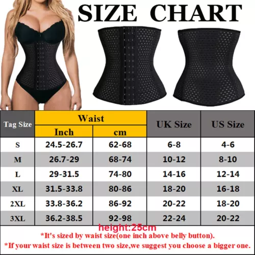 Taillentrainer Damen Korsett Sauna Schweiß Abnehmen Body Shaper Gürtel Haken&Augen - Bild 21 von 21