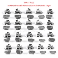 40Pc Dental Orthodontic Buccal Tube ROTH 022 1st Molar Monoblock Non-conv