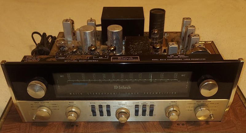 Vintage Mcintosh MX110 Stereo Tuner Tube Preamplifier Preamp - As Found