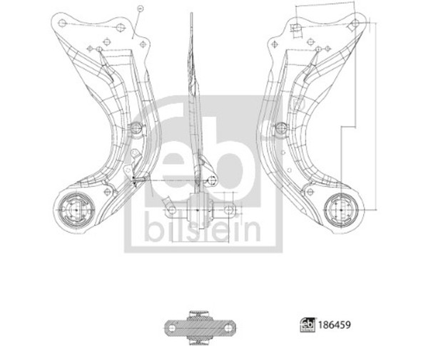 Febi Bilstein Querlenker Dreieckslenker 186459 Stahlblech FüR Mazda BM BN Bmlfp-image
