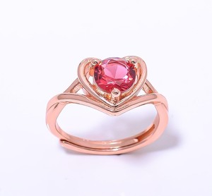 Authentic Pink Tourmaline Rose Gold Plated Ring Adst RC7383-1_2