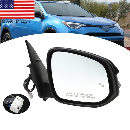 For 2015 - 2018 Toyota RAV 4 Door Mirror Power Heated BSD Signal Passenger Side