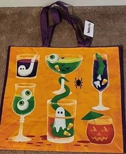 New TJ MAXX - Creepy Halloween Cocktails - Large Reusable Shopping Tote Eco Bag