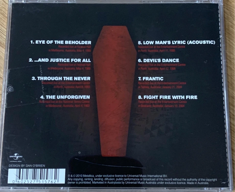 METALLICA - Six Feet Down Under EP CD 2010 Universal Jewel Case - Image 2 of 2