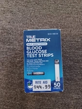 True Metrix Self Monitoring Blood Glucose Test Strips 50ct Exp 7/31/2026