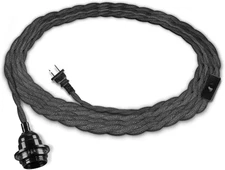 Industrial Pendant Light Cord 15Ft Plug In Hanging Light Kit with Switch