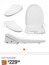 BIO BIDET HD-7500 Electric Bidet Seat for Elongated Toilets in White