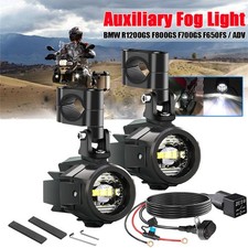 2x Led Spot Light Auxiliary Motorcycle Headlight Fog Driving Lamp White Wiring