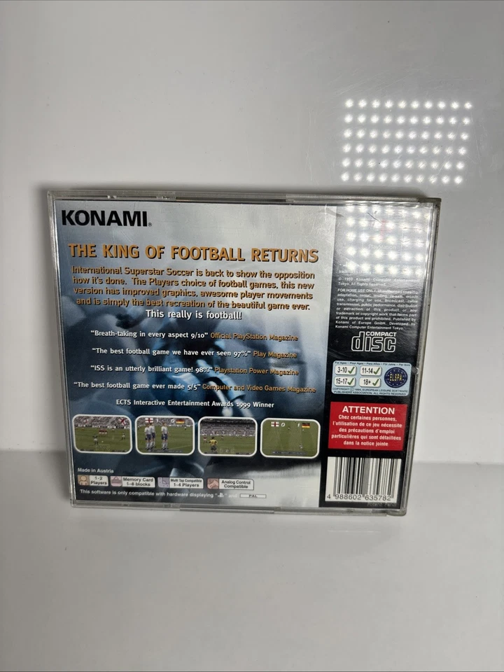 X 2 ISS Pro Evolution 1 & 2 PlayStation 1 PAL Black Label - No Manuals - Image 3 of 4