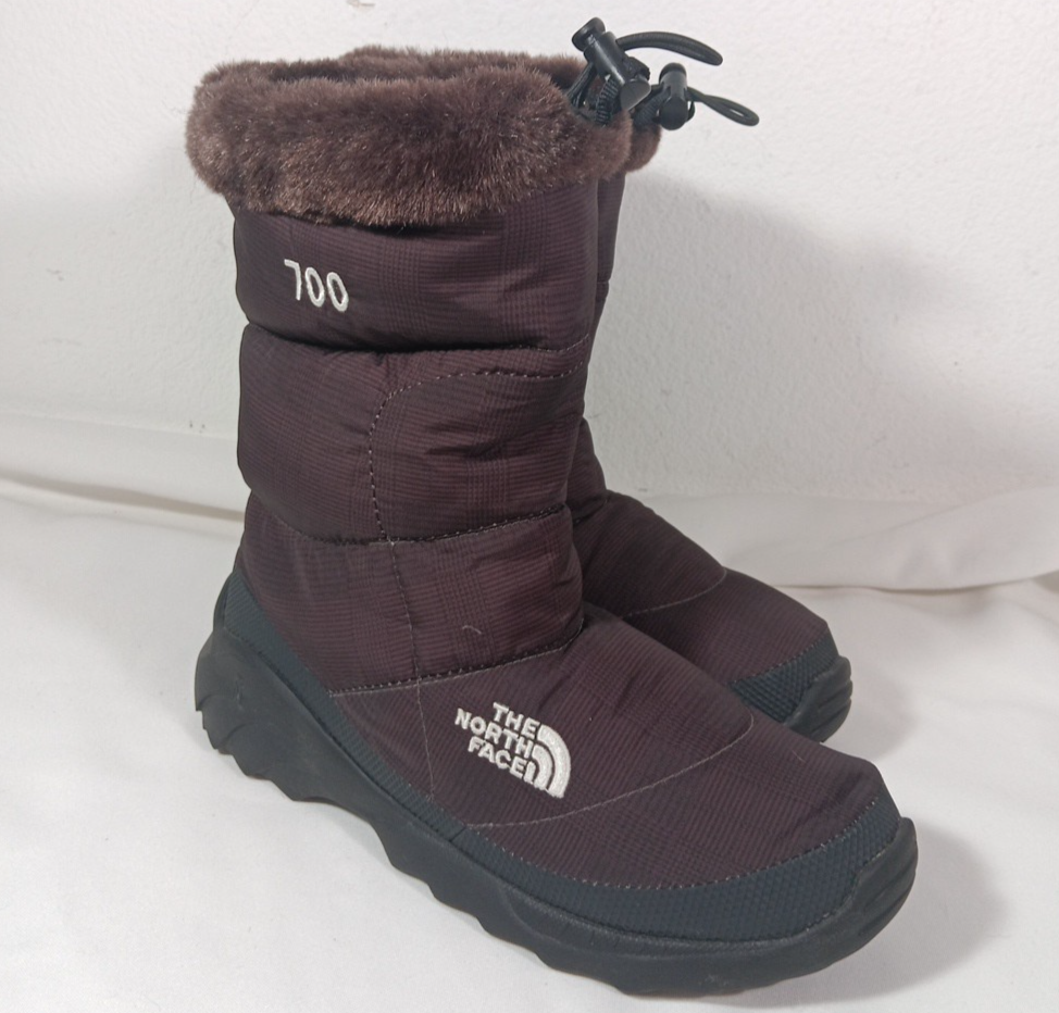 THE NORTH FACE Nuptse Booties Women's 9 Brown Fur Lined 700