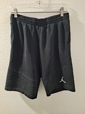 Jordan Brand Jumpman Fleece Athletic Shorts Youth L Black Quilted Panel Classic