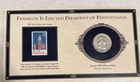 Franklin Elected President of Pennsylvania Half Dollar Coin & Stamp Set