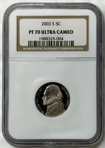 2003 S Jefferson Nickel NGC PF70 Ultra Cameo