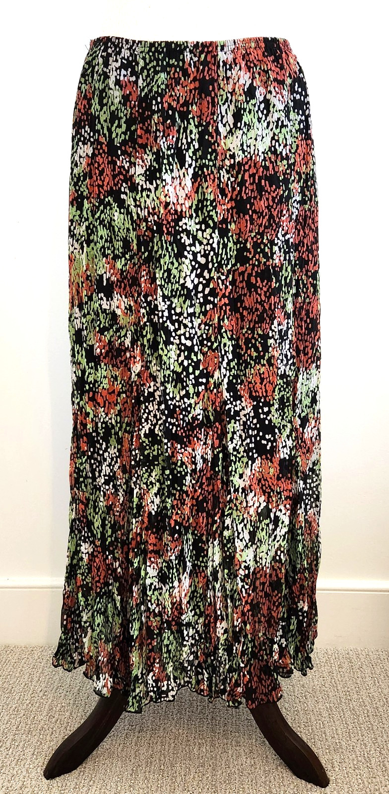 Rafael Abstract Print Broomstick Maxi Skirt Boho … - image 1