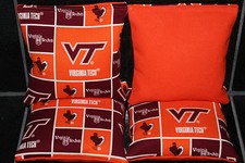 CORNHOLE BEANBAGS made w VIRGINIA TECH HOKIES Fabric 4 ACA Reg Bags