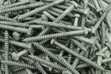  150 Galvanized Hex Head 1/4 x 3" Lag Bolts Wood Screws