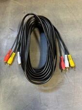25FT AV Composite 3 RCA Cable Male Video Stereo Audio 3-RCA Cord DVD TV 25'