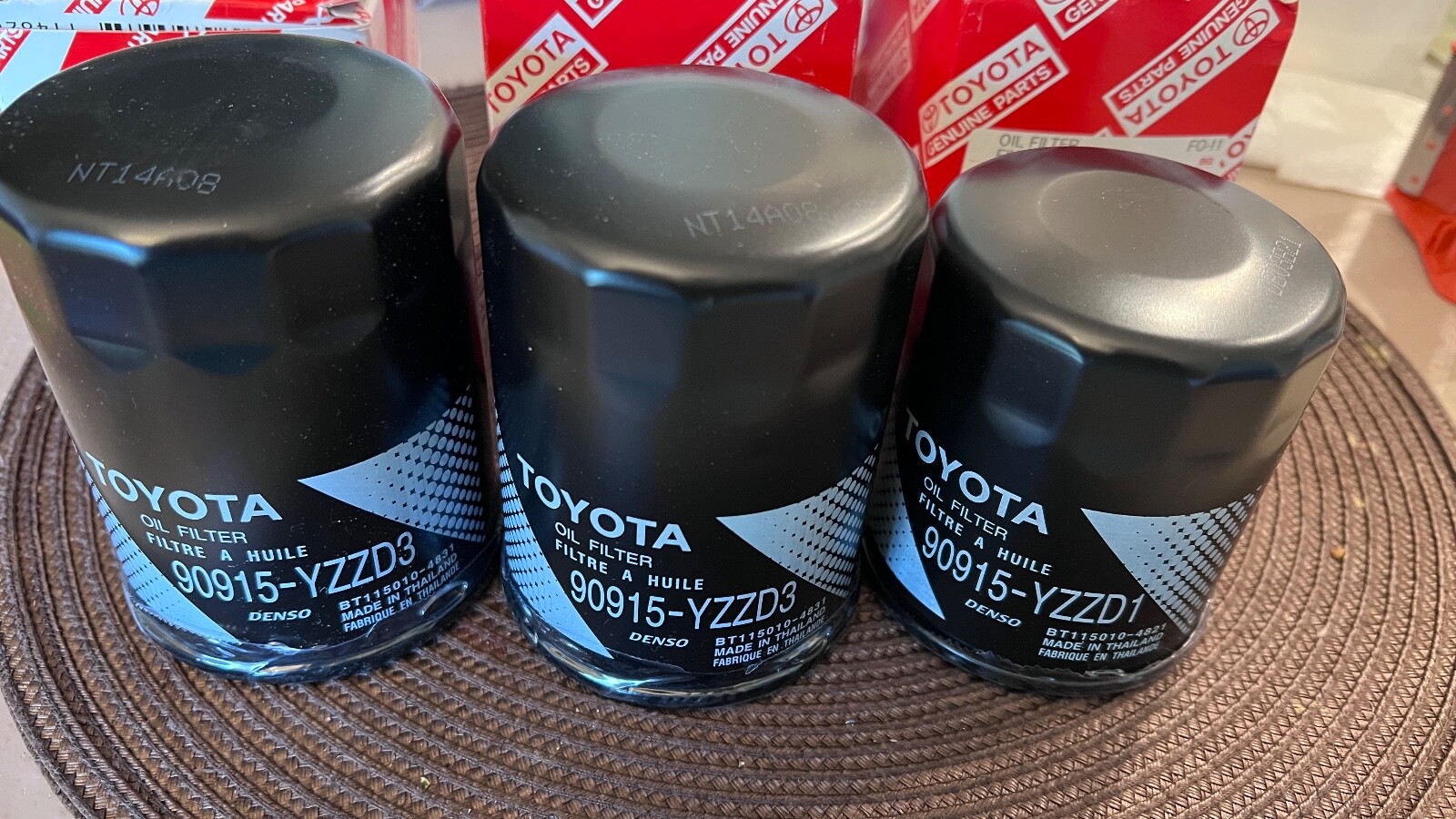 Toyota Genuine Parts 90915-YZZD1  and   90915-YZZD3 Oil Filter