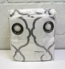 Goodgram 2 pack Embroidered Curtains White/Gray 84 inches long