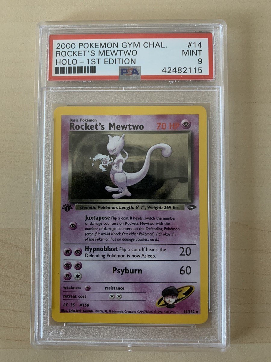 2000 Pokemon Gym Challenge Rocket's Mewtwo Holo 1st Edition #14