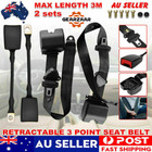 <!--F#f_0-->2 Set Universal 3 Point Inertia Seat Belt E57 Rated & Certified Car Safety AU-<!--F/-->