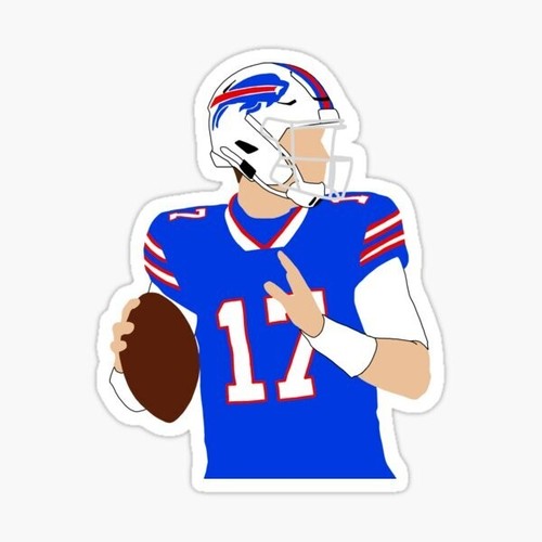  Josh Allen ~ 2" Vinyl Aufkleber ~ Buffalo Bills Quarterback ~ NFL 