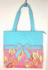 Belvah New Pink Blue Floral Diaper Bag w Changing Pad & Small Wipe Bag Baby Gift