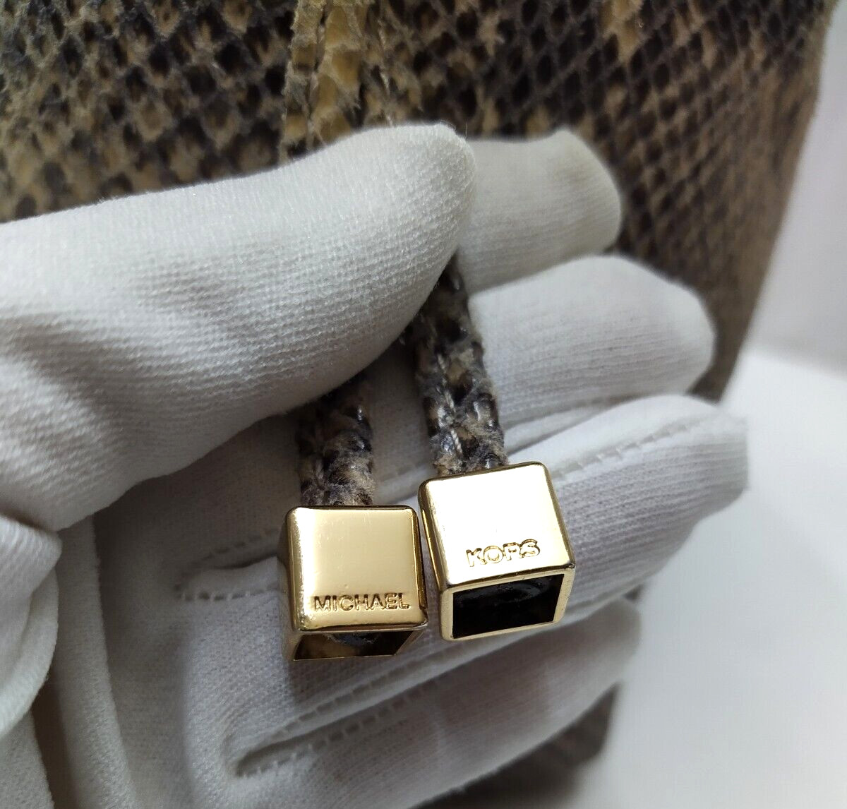 Michael Kors Python Embossed Leather Drawstring B… - image 9