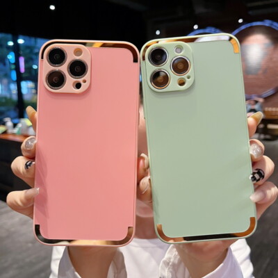 Plating Shockproof TPU PC Case Cover For iPhone 13 Pro Max 12 11 XS XR 7 8 Plus