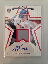Andrew Jimenez Patch Auto 2025 Panini Stars and Stripes Baseball