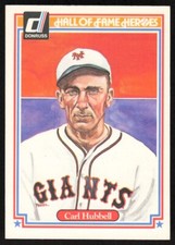 1983 Donruss Hall of Fame Heroes Carl Hubbell #33 New York Giants