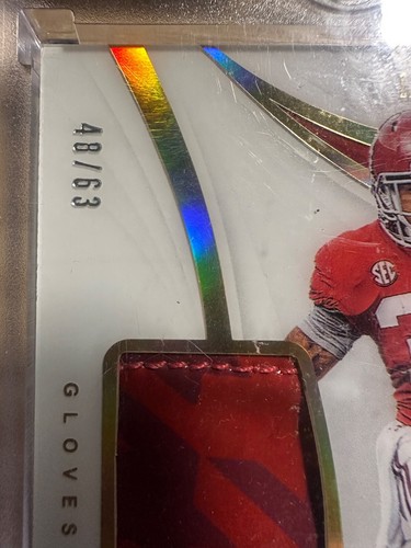 2019 Panini Immaculate Damien Harris RC Glove Patch 48/63 #7 - Picture 2 of 3