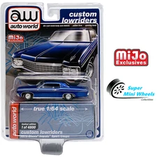 Auto World 1:64 Custom Lowriders 1970 Chevy Impala SS Hard Top Blue - Mijo