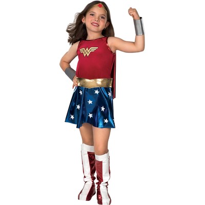 Deluxe Wonder Woman Costume Child Girls L 12-14 Superhero Halloween