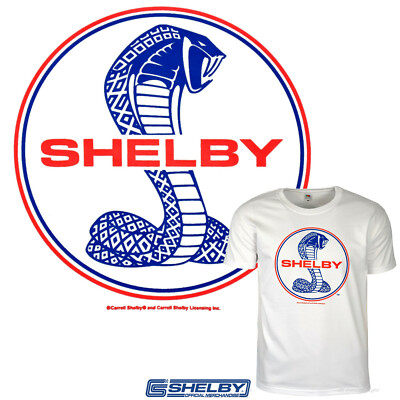 T-Shirt FORD Mustang SHELBY licensed logo Cobra Emblem Muscle Car USA *0194 wh