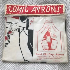 Comic Apron 1958 Yorkville Craftsmen Funny Novelty Joke Vintage 1950s Chef NEW