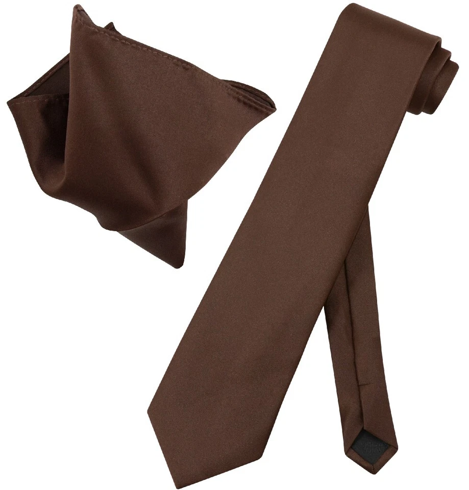 Мужская платье жилет галстук носовой платок шоколадно-коричневый шеи галстук комплект для костюма или смокинга - Изображение 4 из 4