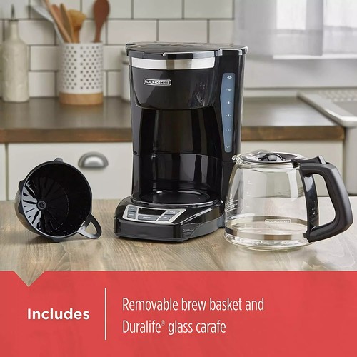BLACK+DECKER Programmable 12 Cup Coffee Maker Machine Digital Control, Keep Warm - Picture 10 of 12