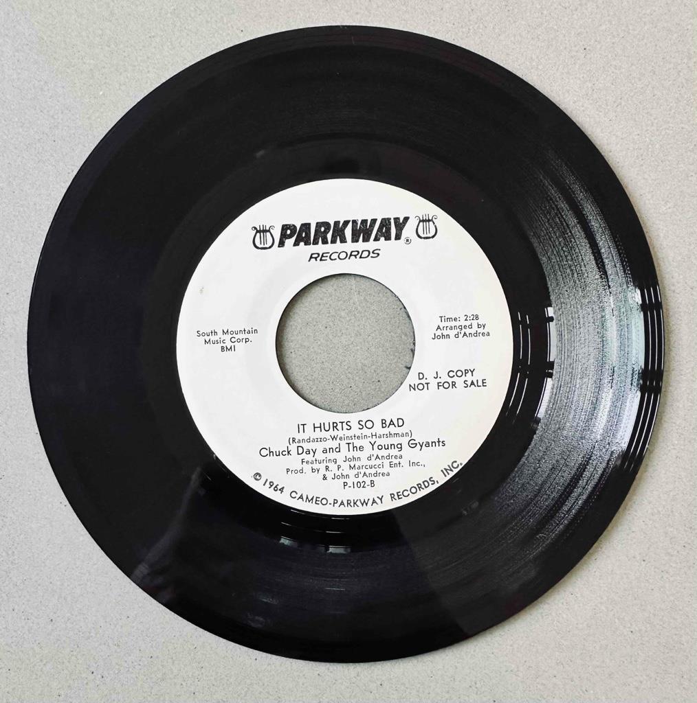 Funk Soul 45 Chuck Day & Young Gyants - Memphis/It Hurts So Bad * Parkway Promo
