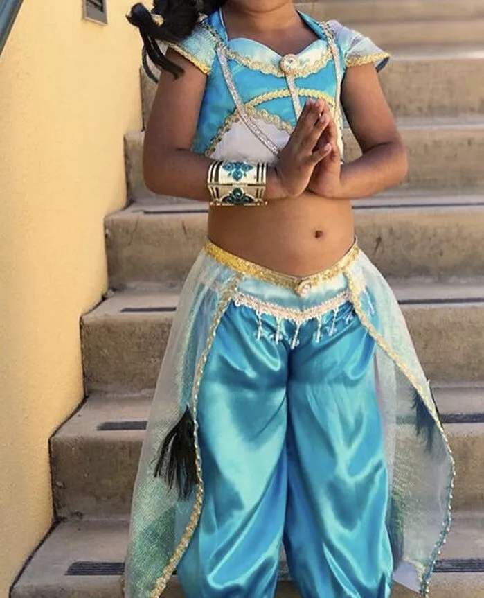  Disney Princess Jasmine Aladdin Girl's Costume, Purple :  Clothing, Shoes & Jewelry