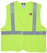 MCR Safety FRMCL2L FR Class 2 Hi-Visibility Lime Safety