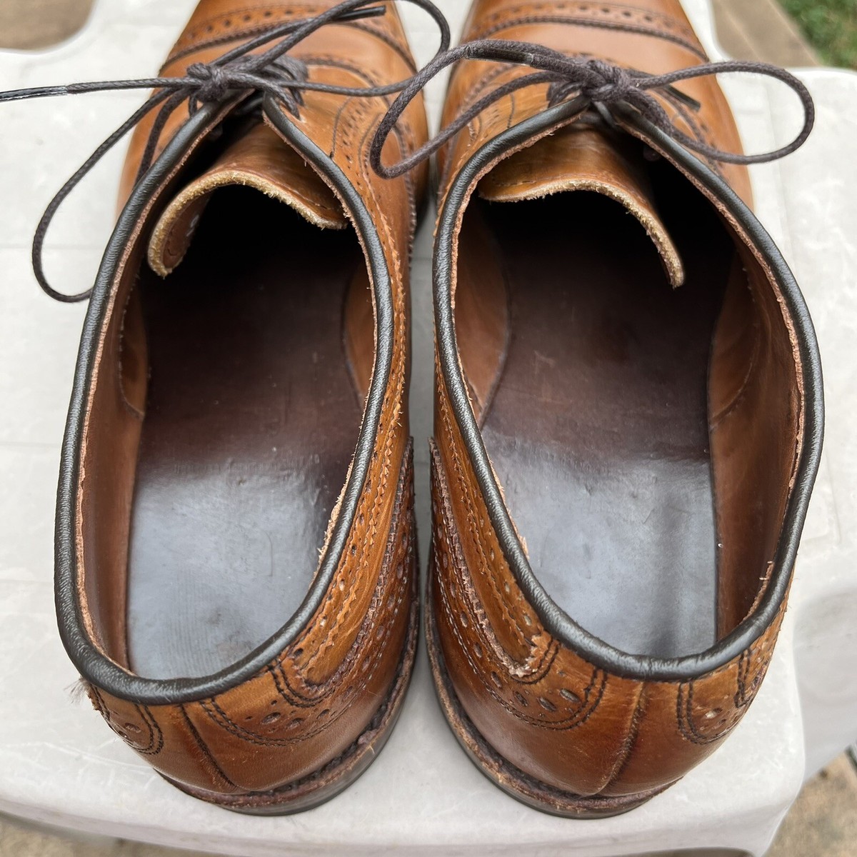 Allen Edmonds Walnut Strand Cap-toe Sz 10D Oxford Dress Shoe Brown