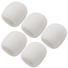 5Pcs Microphone Cover Sponge Foam Mic Cover Handheld Microphone White