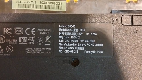 Notebook Lenovo B50-70 Qualcomm Atheros QCNFA335 04X6022 - Photo 3/3