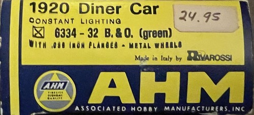 HO Rivarossi Baltimore & Ohio 1920’s Green Diner ‘Molly Stark’ Lighted Interior - Picture 4 of 6